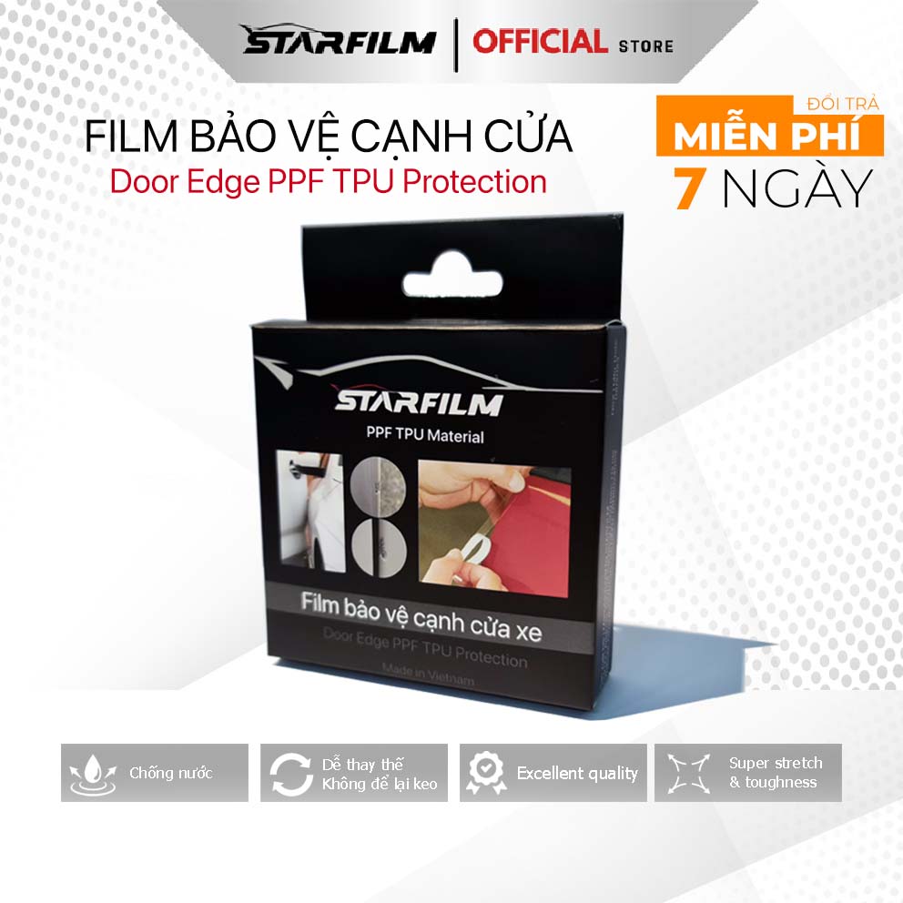 Film PPF bảo vệ cạnh cửa ô tô chống xước tự hồi phục STARFILM kích thước 12mm x 6m